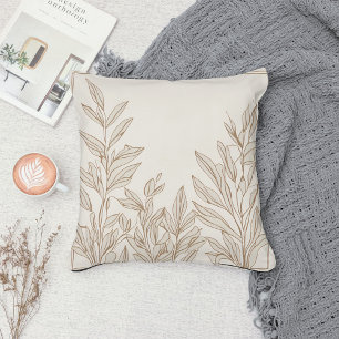 Coussin Eclectique Naturel Terracotta Fleur sauvage Boho R