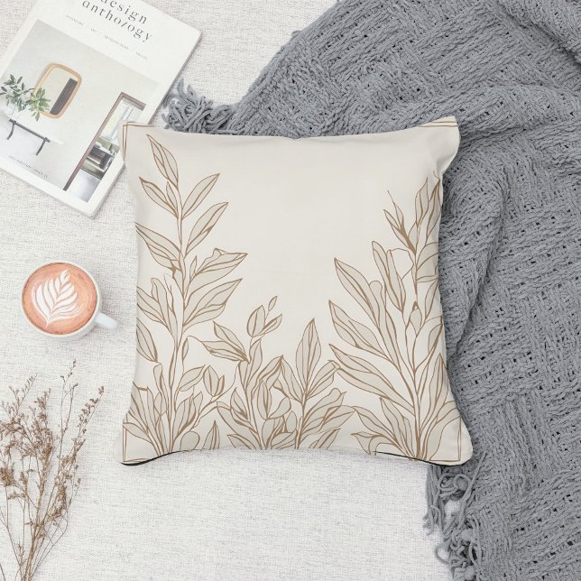 Coussin Eclectique Naturel Terracotta Fleur sauvage Boho R (Créateur téléchargé)