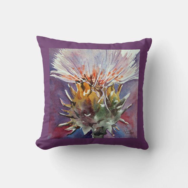 Coussin écossais de beaux-arts d'aquarelle de (Recto)