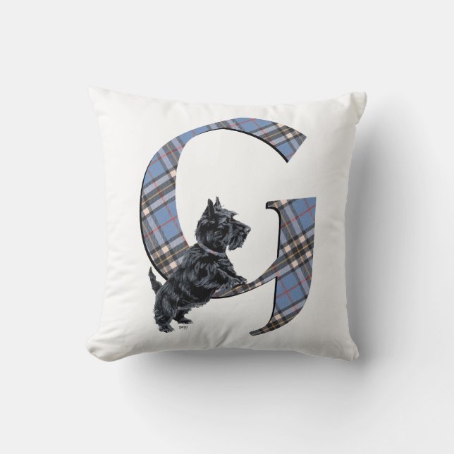 Coussin écossais Terrier Monogram G (Recto)