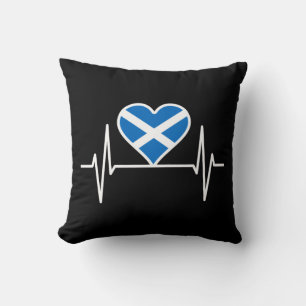 Coussin Écosse - Écosse Drapeau Battement de coeur
