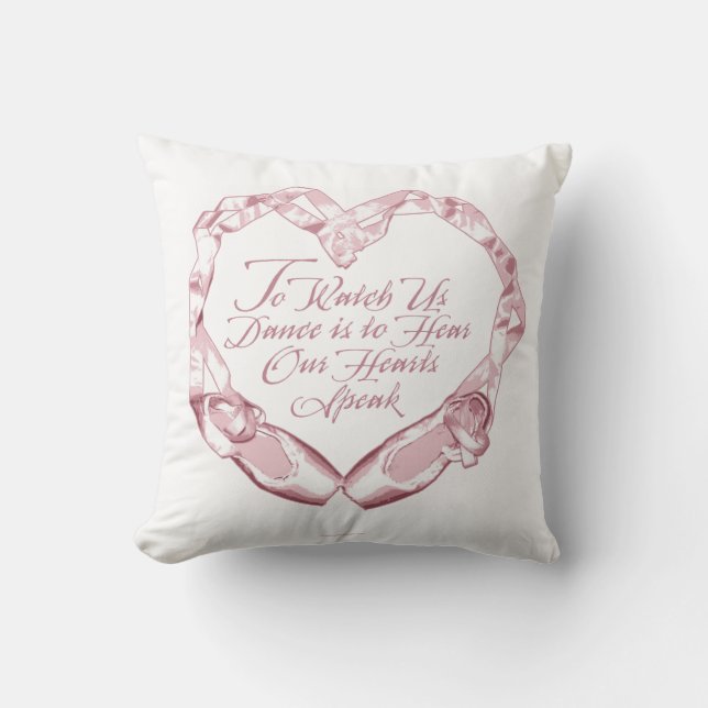 Coussin Écoutez nos coeurs de ballet (Recto)