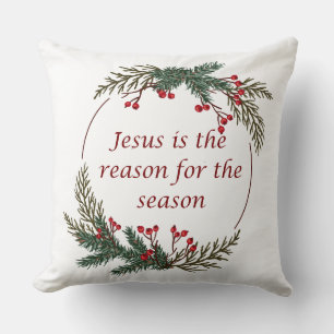 Coussin Écriture chrétienne de Noël 