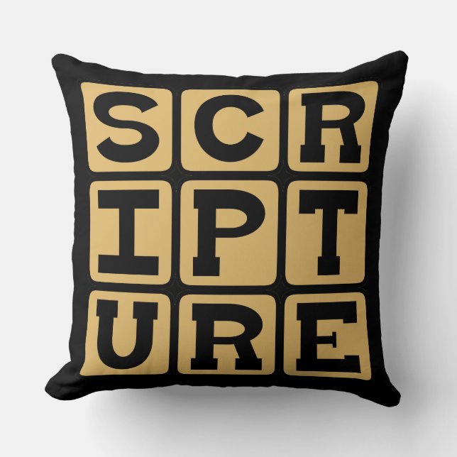 Coussin Écriture, étude biblique (Recto)