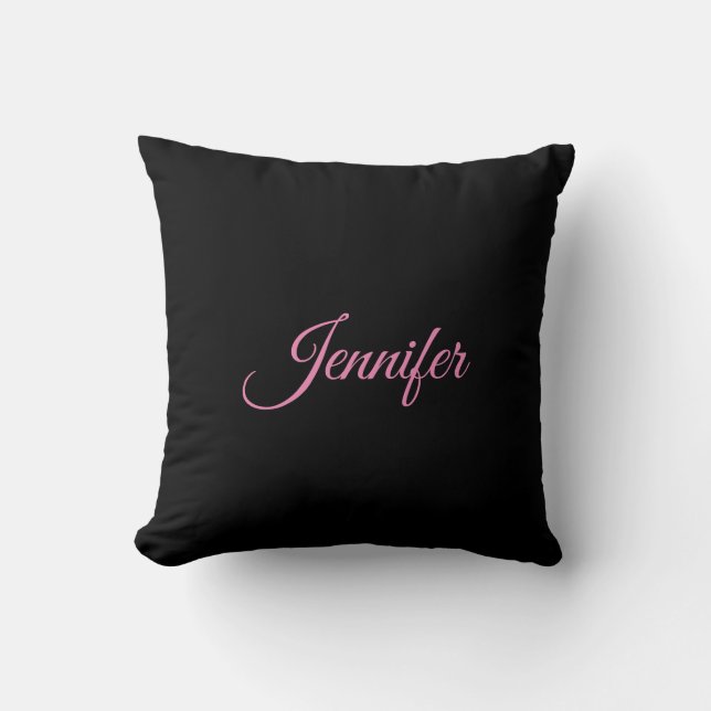 Coussin Écriture minimaliste professionnelle féminine (Recto)