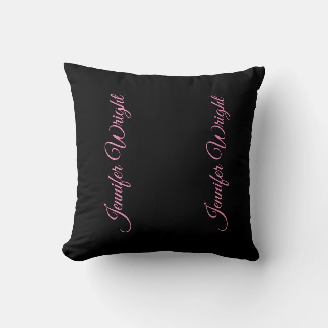 Coussin Écriture minimaliste professionnelle féminine (Recto)