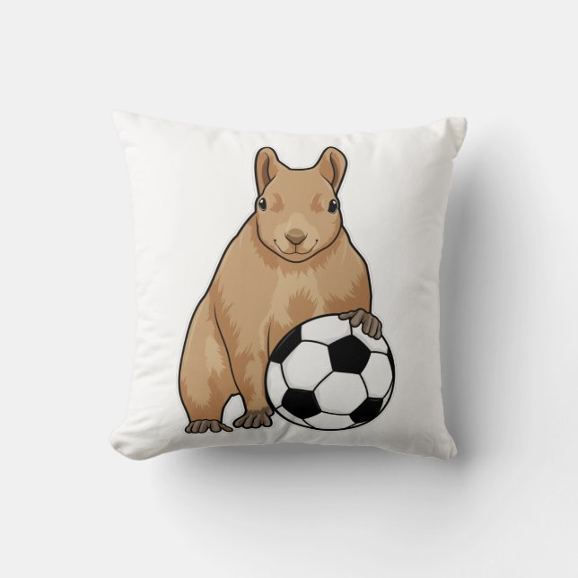 Coussin Écureuil à Soccer Sports (Recto)