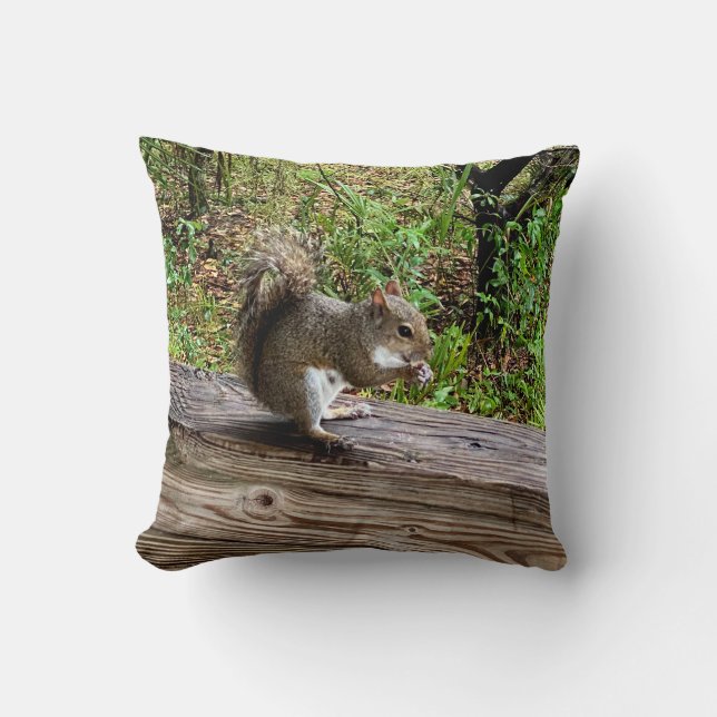 Coussin Écureuil affamé (Recto)