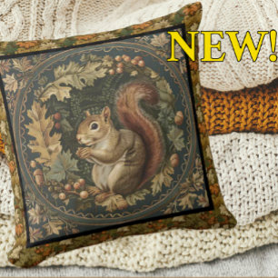 Coussin Écureuil d'automne de William Morris Feuilles d'au