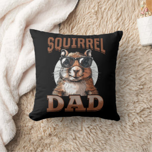 Coussin Écureuil drôle Écureuil animal Papa écureuil