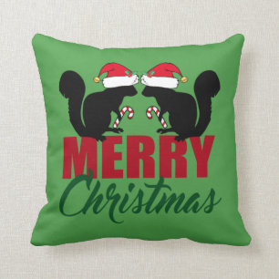 Coussin Écureuil mignon de Joyeux Noël