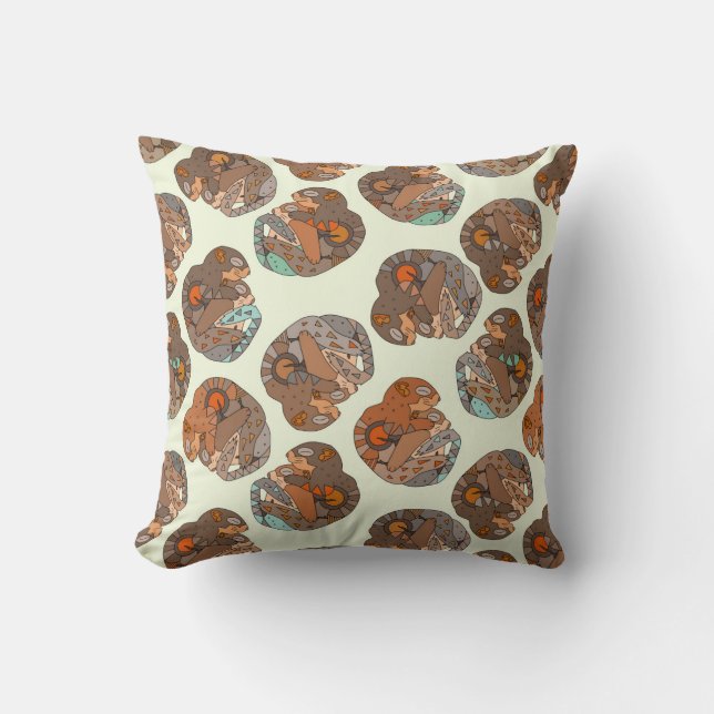 Coussin écureuils en pelage (Recto)