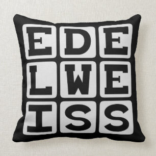 Coussin Edelweiss, Fleur blanche