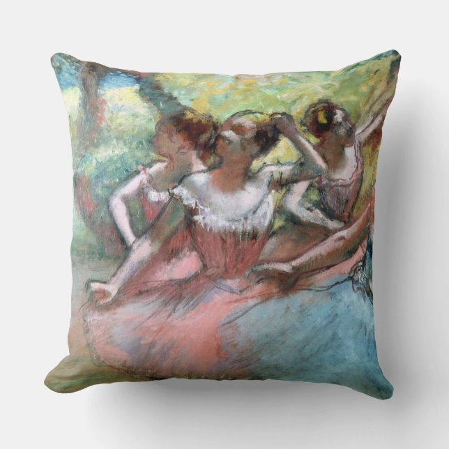 Coussin Edgar Degas | quatre ballerines sur l'étape (Recto)