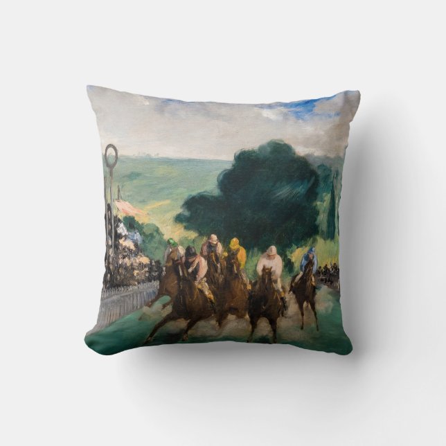 Coussin Edouard Manet - Les courses à Longchamp (Recto)