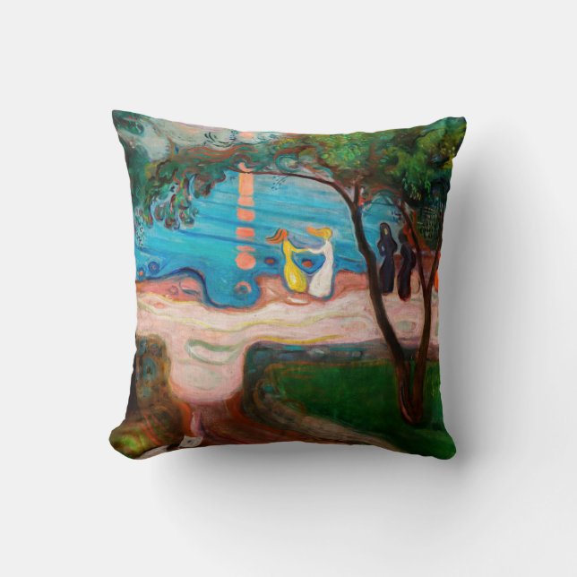 Coussin Edvard Munch - Danse sur la plage (Recto)