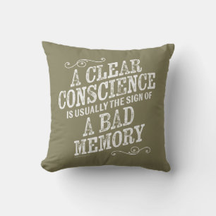 Coussin Effacer l'oreiller à lancer de conscience