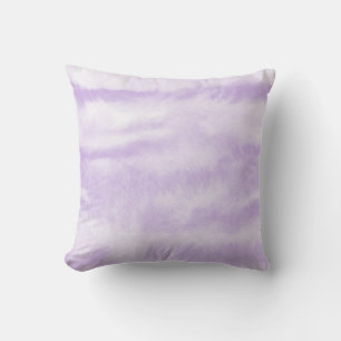 Coussin Effet aquarelle Tie-Dye lavande pastel