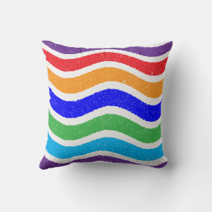 Coussin Effet de papier déchiré vintage coloré personnalis