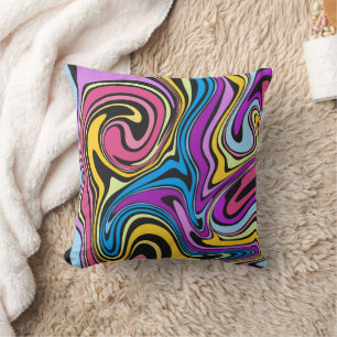 Coussin Effet décoratif de peinture liquide
