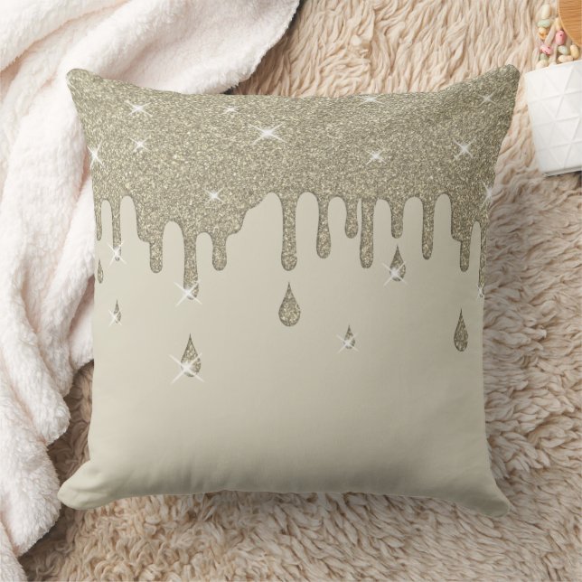 Coussin Effet Parties scintillant en argent et étincelles (Couverture)