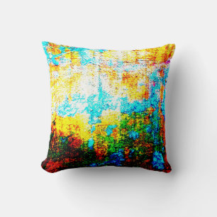 Coussin Effet Texture colorée. Belle Décora Abstraite