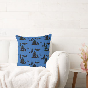 Coussin Éffrayant Hauné Maison & Sorcière Silhouette  