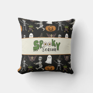 Coussin Éffrayant saison Black Halloween Motif