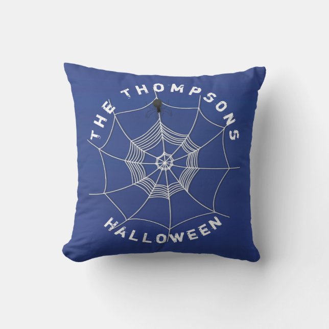 Coussin Éffrayant Spider dans Spider Web Personnalisé (Recto)