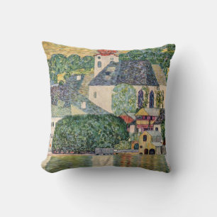 Coussin Église à Unterach sur l'Attersee par Gustav Klimt
