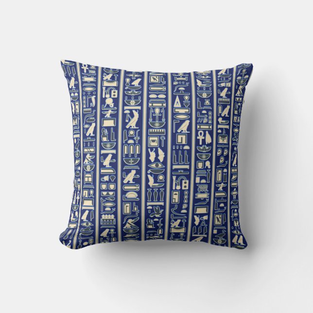 Coussin Égyptien hiéroglyphes - aspirateur - aspirateur -  (Recto)