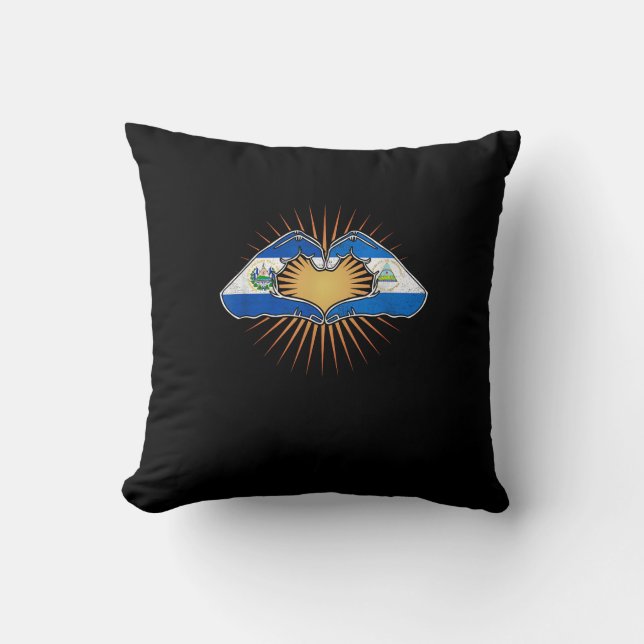 Coussin El Salvador Et Nicaragua Mains Cardiaques (Recto)