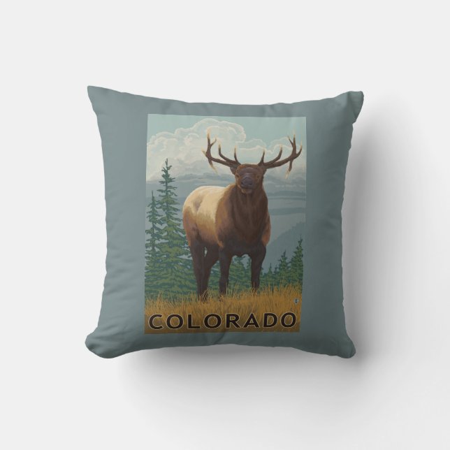 Coussin Élans SceneColorado (Recto)