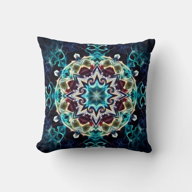 Coussin Electrifying Blue Throw Pillow (Recto)