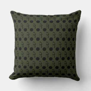 Coussin Élégance de décor de cadeaux de musiciens de notes
