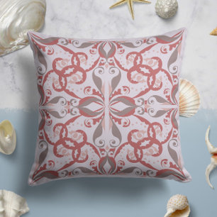 Coussin Élégance de l'ornement dans le blush doux