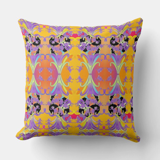 Coussin Élégance des lys violets (Recto)