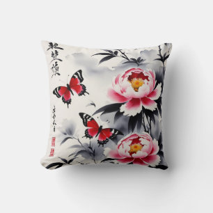Coussin Elégance en Fleur : Harmonie Florale et Paysage