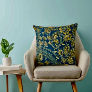 Coussin Élégance Fleur d'Or
