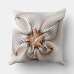 Coussin Élégance florale Art Abstrait fractal moderne