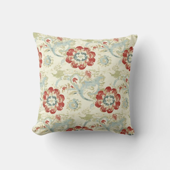 Coussin Élégance florale vintage (Recto)