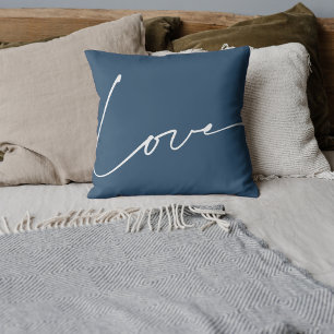 Coussin Élégance Moderne Amour Typographie Script Cosmique