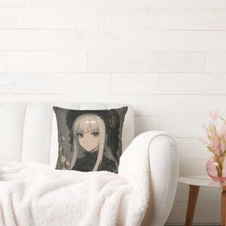 Coussin Elegance of the Midnight Blossom Maiden