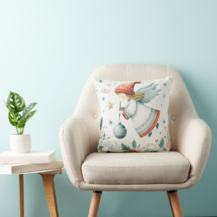 Coussin Élégance scandinave spirituelle ange de Noël