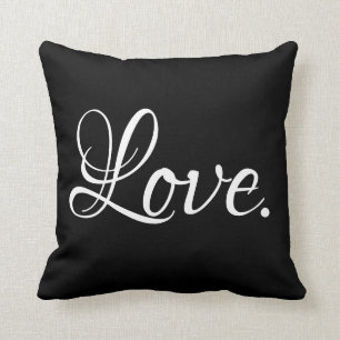 Coussin élégant AMOUR. script