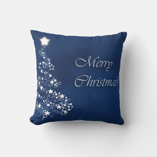 Coussin Élégant Arbres Étincelants de Noël (Recto)