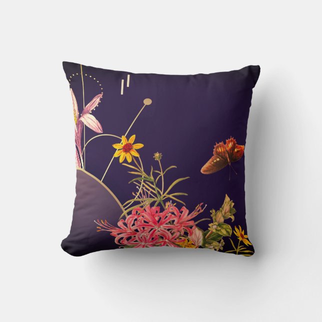 Coussin Élégant Artistique Botanique (Recto)