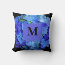 Elégant bleu floral bleu rose hydrangée bleue