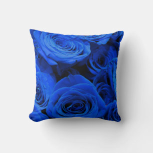 Coussin Elégant bleu rose bleu fleurs bleu bleu bleu flora