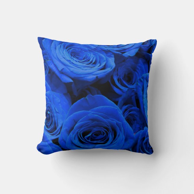 Coussin Elégant bleu rose bleu fleurs bleu bleu bleu flora (Recto)